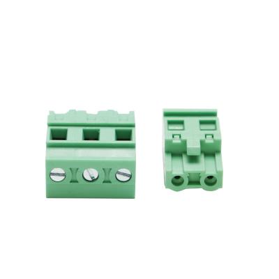 China Flame retarding PCB plug and pull wiring terminal 2EDGKA5.08 2P-24P vertical side outlet green cable for sale