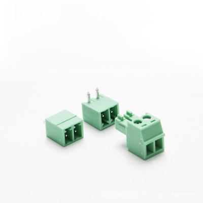 China Flame retarding PCB green wiring terminal 2EDG3.81 2P-3P-4P24P pluggable weld-free butt connector for sale