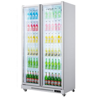 China Hotel Commercial Beer Beverage Display Freezer Glass Door Display Cabinet Vertical Beer Refrigerator for sale