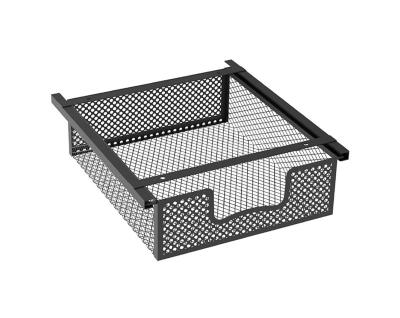 China 2 Tiers Cheap Home Universal Furniture Storage Rack Stackable Metal Basket Sliding for sale