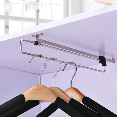 China Living room extension slides wardroble hanger for bedroom telescopic clothes sliding closet hanger for sale