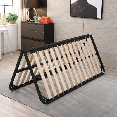 China Factory Wholesale Metal Modern Adjustable Queen Size Iron and Solid Wood Metal Platform Bed View for sale