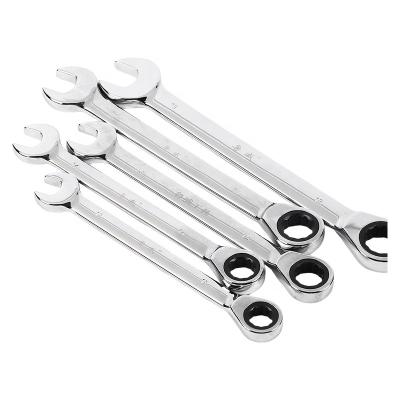 China Durable 6-22Mm Gear Combination Wrench Set Of Open End Torque Combination Wrench Set Ratchet Wrench for sale