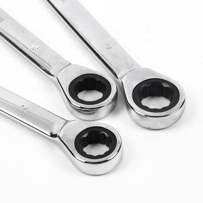 China Durable Silver Multifunctional Ratchet Wrench Ratchet Torque Force Hand Combination Tool Wrench for sale