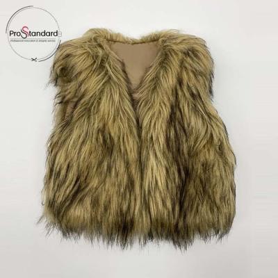 China Sustainable Supply Fashion Factory Winter Baby High Grade Faux Fur Vest With Lining for sale