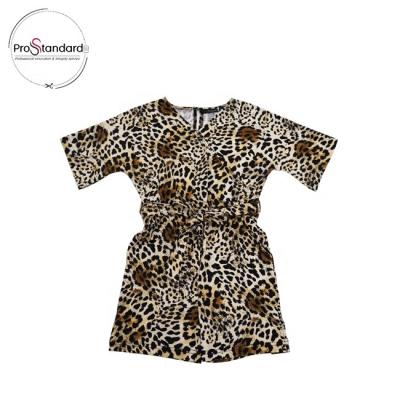 China Wholesale Customized 2021 Leopard Print Toddler Kids Baby Girl's Romper Flexible Mommy and Me for sale