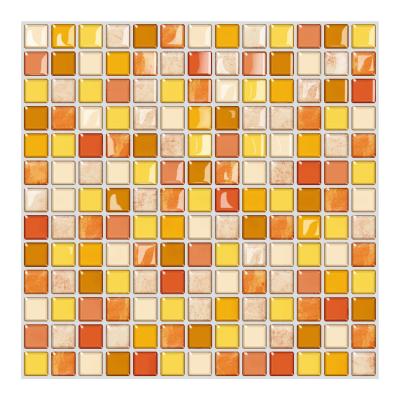 China Modern Adhesive Backsplash Kitchen Bathroom Fireplace Tile 10*10 Inch Peel And Stick Wall Tile Mosaic Sticker Tile Waterproof for sale