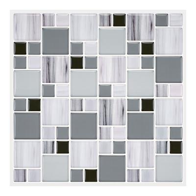 China Modern Peel and Stick Backsplash Wall Covering Mosaic Adhesive Sticker for Kitchen and Bathroom for sale