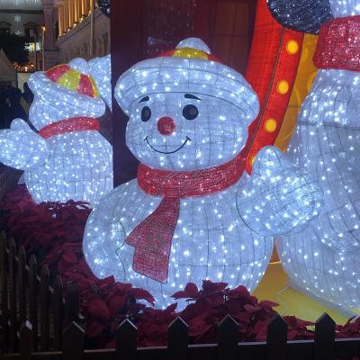 China Iron Art Christmas New Design New Year Led Outdoor Christmas Decoration Christmas Lights Old Man for sale