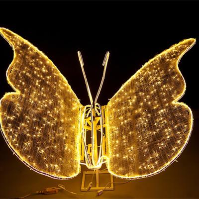 China LANDSCAPE Led Street Style Lights Outdoor Use 3D Butterfly Acrylic Theme Led Lights Christmas Theme for sale