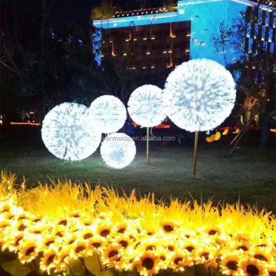 China Party Customized Theme Wedding Led Decorative Decorative Lights Artificial Led Dandelion Lights for sale