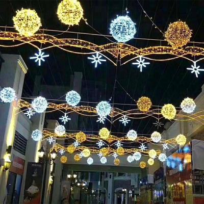 China Garden/Landscape/Theme Park/Hotel/Building Garden/Landscape/Theme Park Cross Street Decoration Christmas Commercial Model LED Skyline Decoration Christmas Cross Street Light for sale