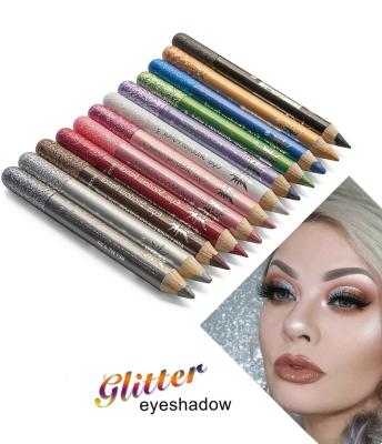 China Colorful Neon Eyeline 12 Colors Private Label Eyeliner Waterproof Glitter Waterproof Eyeliner for sale