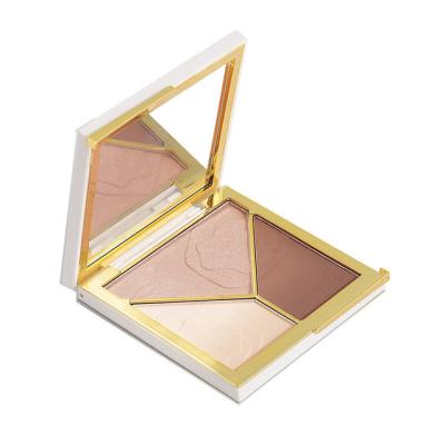 China Three-color Dish Three-color Waterproof High-gloss Shaping Shadow Shadow Silhouette Powder Face Lift Matte Face Lift for sale