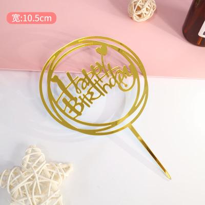 China Viable Supplies Event Party New Year 2021 Decoration Bithday Craft Supplies Cheap Happy Birthday Party Acrylic Cake Topper for sale