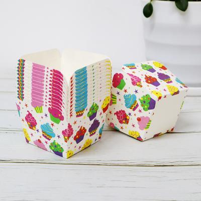 China 2021 Disposable New Novelty Wrapping Paper Wedding Party Birthday Cakes Decorating Happy Birthday Decoration Muffin Cup Cake Mouid for sale