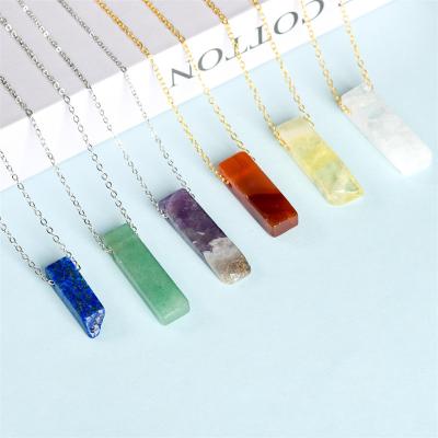 China High Quality Polishing Irregular Band Crystal Necklace Natural Stone Stone Pendant Wholesale From Europe for sale