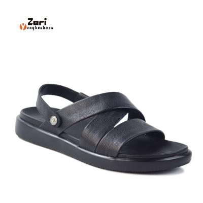 China Fashion Trend Zari Sandal Pria Man Flats Sandals Leather Trim Casual Shoes For Men Slipper Fashionations Sandals for sale