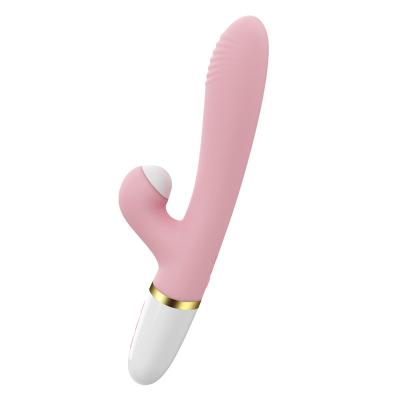 China New Arrival 7 Double Speed ​​Rechargeable Silicone Vibrator Adult Dildo Female Sex Vibrator Clitoris Massage Vibrating Telescopic Thrusting Toys for sale