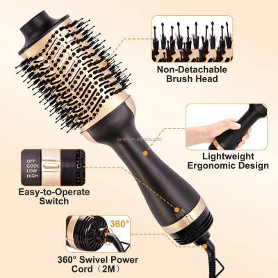 China New Ionic Salon Fan Ceramic Ion Curling Hair Dryer Sweep Hot Air Rotation Blow Dryer for sale