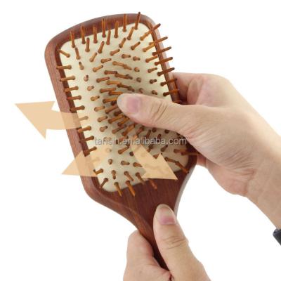 China Paddle Factory Hot Sales Adjust Sapele Wood Paddle Hair Brush For Men And Women for sale