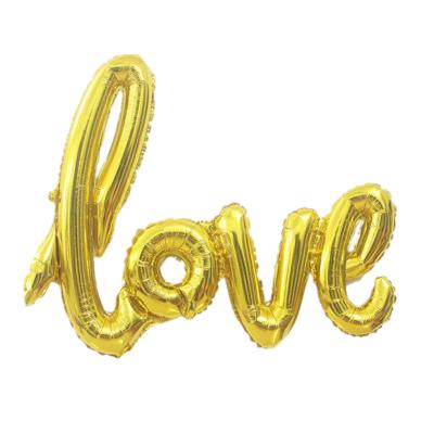 China Customizable PET Balloon Tiny Letters Balloon Valentine's Day Foil Splicing Balloon for sale