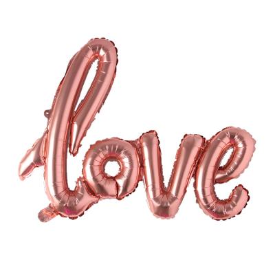 China PET Various Colors Letter Balloon Set Valentine's Day Love Balloon Letter Balloon I LOVE YOU for sale