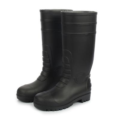 China China High Quality Industrial Wholesale White Yellow Black Steel Toe Cheap Gum PVC Rubber Rain Boots for sale