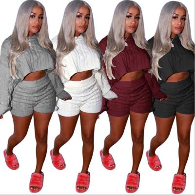 China Anti-Wrinkle Set Simple Two Piece Loose Women Sweater Winter Casual Sweater Long Sleeve Sweater for sale