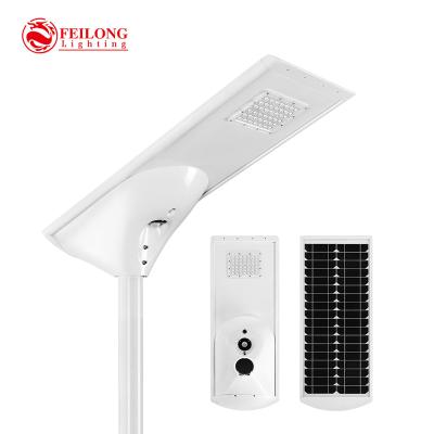 China ROAD outdoor waterproof ip65 10w 30w 50W panel integrated all in one solar street light yard lighting for sale