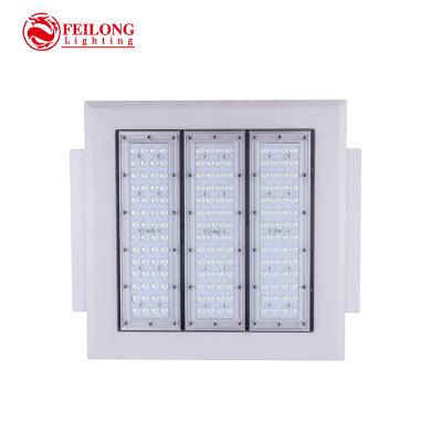 China Ultra Slim Gas Station Include 150W Pendant Fixtures Industry IP65 Led Gas Station Canopy Light for sale