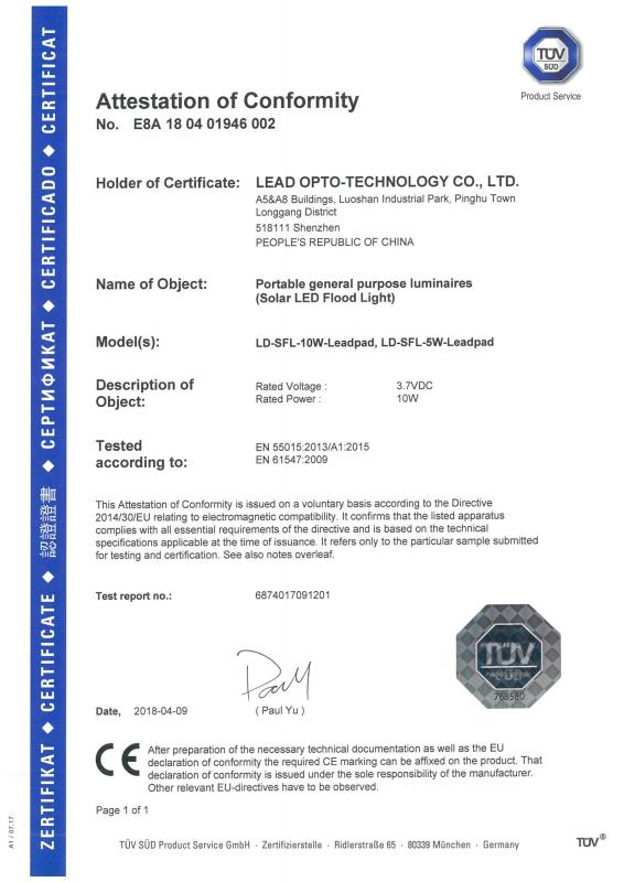 EMC - Lead Opto-Technology Co., Limited