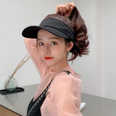 China Body Wave Women Fashion One Piece Body Wave Sun Short Curly Synthetic Baseball Cap Ponytails Hair Heat Resistant Wig for sale