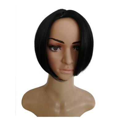 China Factory Fashion Custom European Straight Women Style Classic Black Short Bob Synthetic Hair High Temperature Fiber Hair Wig for sale