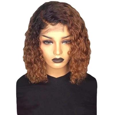 China New Trend Girls Wholesale Fashion Girls Afro Curly African Factory Price Water Wave Hair Heat Resistant Synthetic Small No Lace Wig for sale