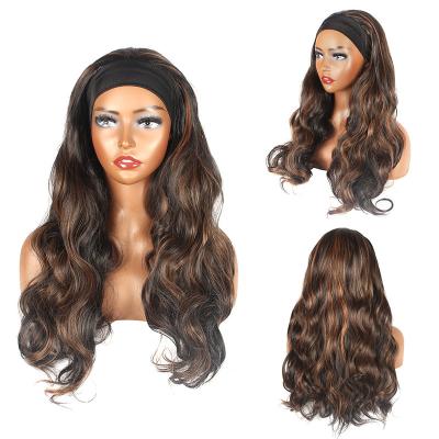 China Beautiful Water Girls Fashion Sale Wig Headband Wave XBWIG Synthetic Velvet Top American Long Wave Hair For Black Women 1 Piece for sale