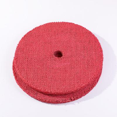 China Stainless steel Factory direct sale custom wholesale sisal red grinding wheel kenaf wheel for polishing metal steel for sale