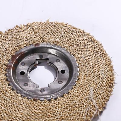 China Stainless steel Hot Sale customized surface grinding cord hemp grinding sisal wheel polishing for sale