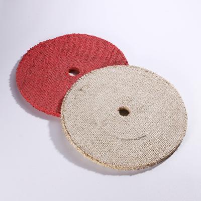 China Stainless steel customizable yellow soft Cloth buffing polishing sisal wheel for Stainless Steel for sale