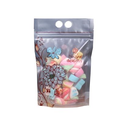 China Disposable Transparent Self-Sealing Cookies Candy Snowflake Nougat Bag Food Hand Zipper Sealing Baking Bag for sale