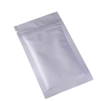 China Matte Plain Silver Flat Aluminum Plastic PE Plastic Zipper Lock Bag Custom Packaging Packaging for sale