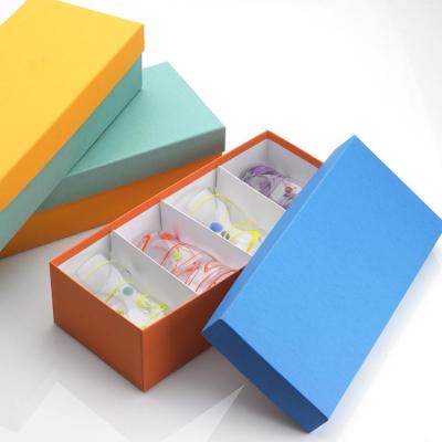 China Dongguan Handmade Factory Customized Paper Cardboard Rigid Glass Cup Luxury Gift Box Overall For Christmas for sale