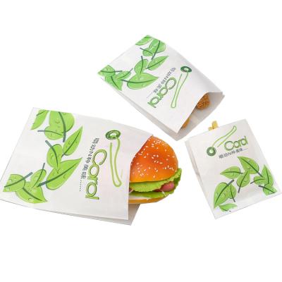 China Recyclable Can Customize Fried Snack Bag Chicken Oil Proof Paper Fry Bag Coated Chicken Fillet Food Delicious Stain for sale