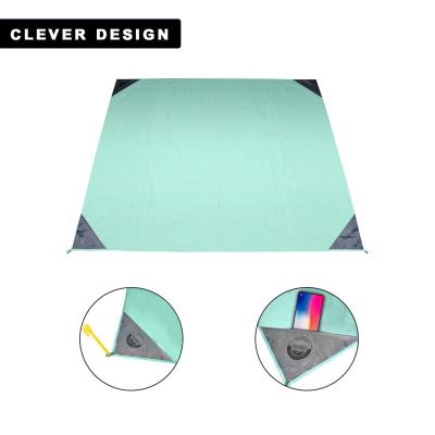 China For Outdoor Blanket Mat Waterproof Picnic Lightweight 12 Adult Beach Blanket | Compact Sand Proof Camping Tarp Pocket Blanket for sale