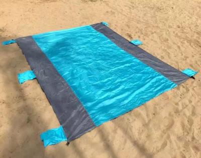 China Durable Blue Nylon Boho Feel Large Best Beach Blanket Beach Blanket Sand Towel for sale