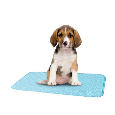 China Leakproof Dog Cooling 4-Layer Self Cooling Cool Mat Reusable Summer Training Pee Pads Washable Non Slip For Dogs Cats for sale