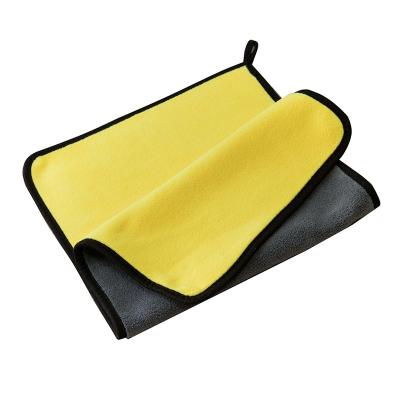 China Hot Sales Stocked Microfiber Coral Fleece Car Care Detailing Drying Wash Towel Clothes Super Absorbent Cleaning Cloth For Car 30*30cm for sale