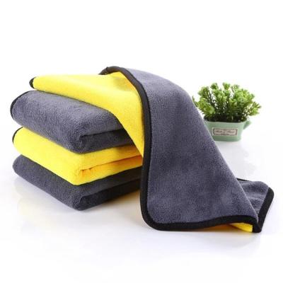 China Large Stocked Small Medium Car Wash Towel 30*60 30*30 70*150 Microfiber Drying Towel Cleaner For Car Wash for sale