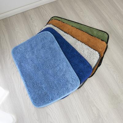 China Amazon Best Selling Chenille Bathroom Floor Mat Antislip Microfiber Bath Mat Sustainable Door Mat for sale