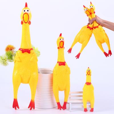 China Viable Tops Plastic Screaming Chicken Dog Chew Toys Vinyl Squeaky Rubber Chicken for sale